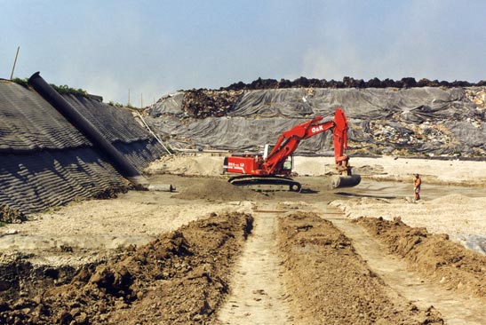 Lavori di costruzione discarica